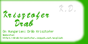 krisztofer drab business card